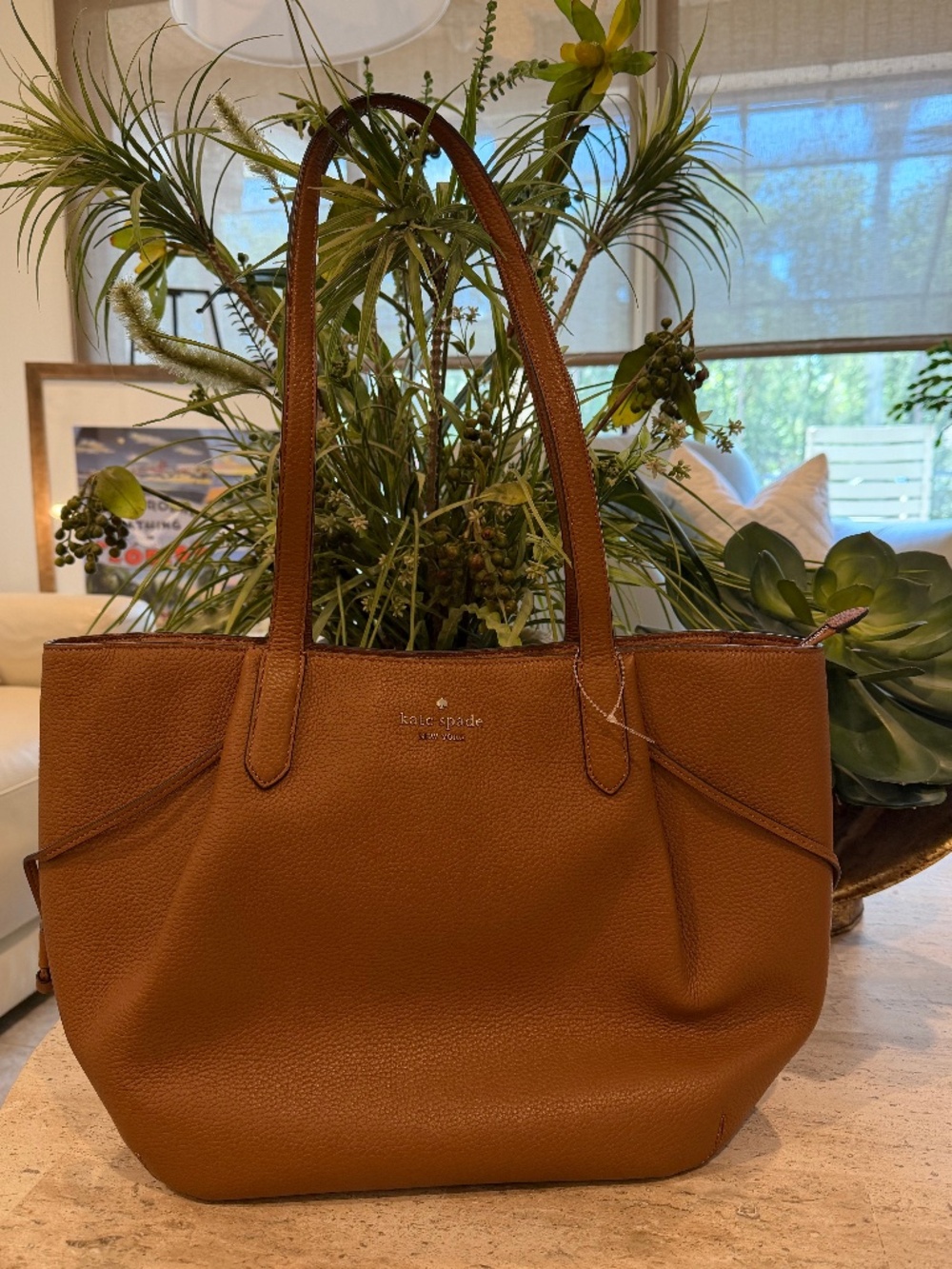 NWOT Kate Spade New York Brown Dumpling Tote